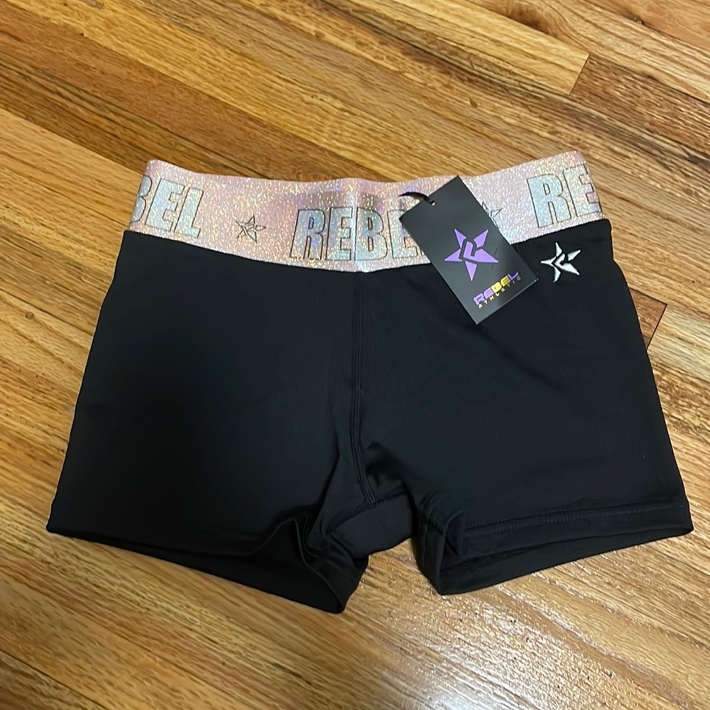 NWT Rebel Athletic Black spandex shorts